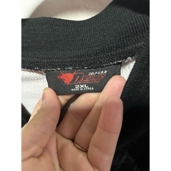 Vintage Delf USA Y2K Black Quilted Bomber Jacket Men’s Size 2xl Full Zip - Picture 2 of 9